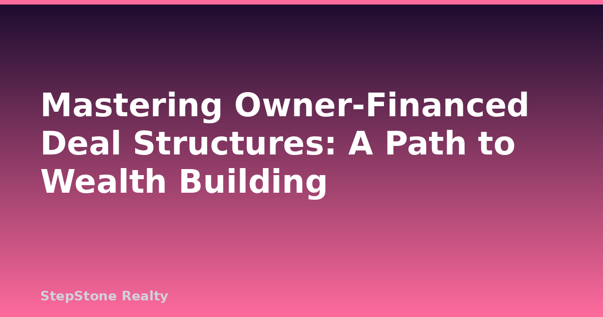 Mastering Owner-Financed Deal Structures: A Path to Wealth Building
